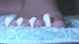 Foot torture for blonde woman