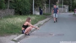 Gefesselte Blondine – extra brutales Bondage & Strapon-Fick